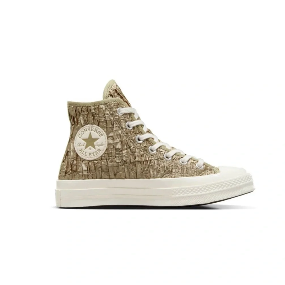 Converse Chuck 70 Satin High Top Green Women's Shoes - Picture 2 of 15